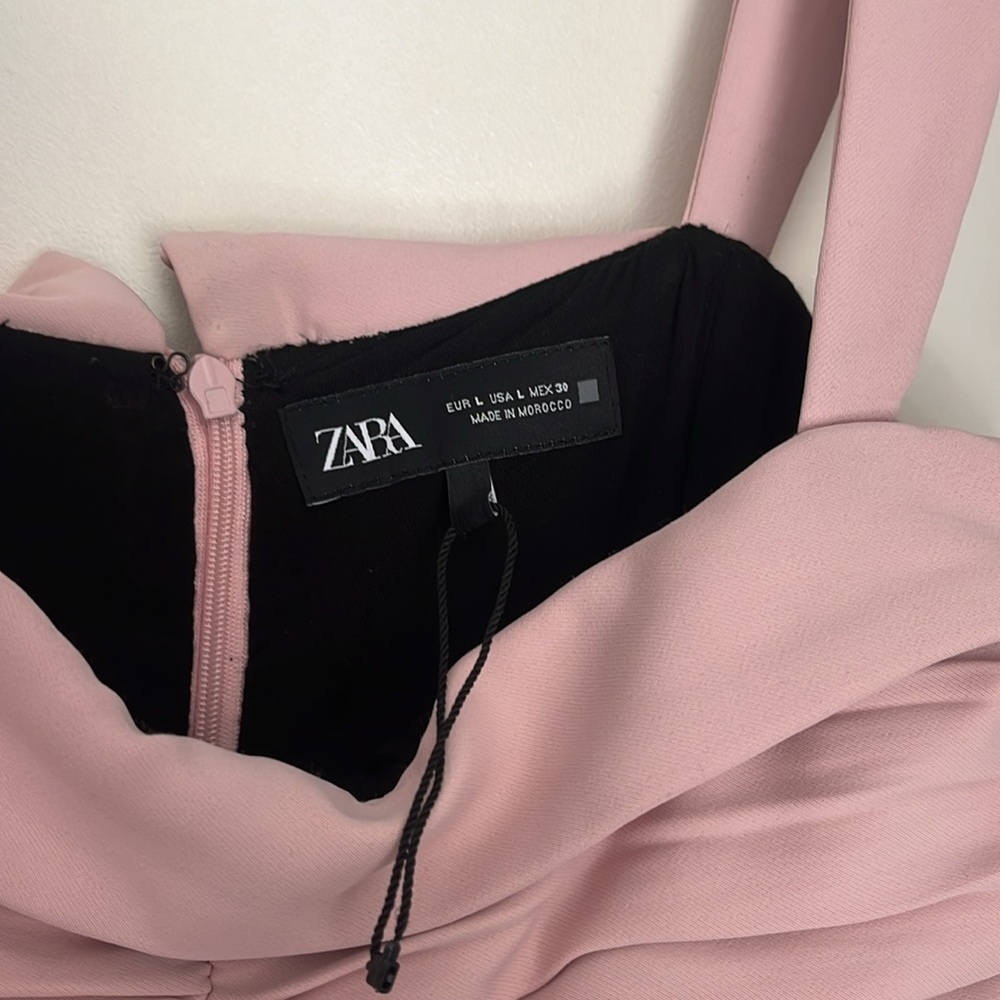 Zara Pink Ruffle Mini Dress - Picture 4 of 4